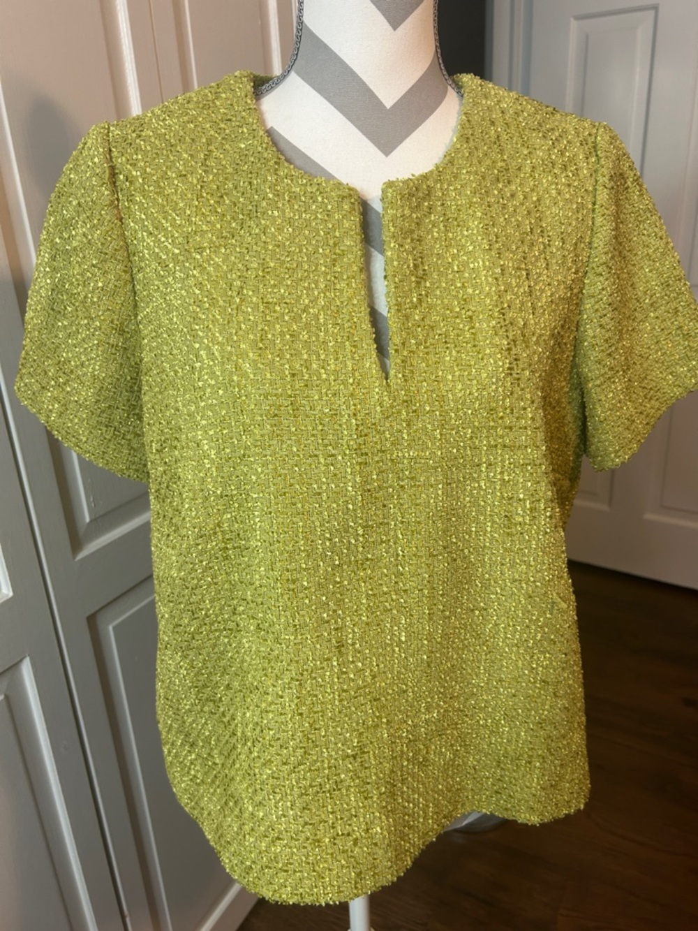 Tuckernuck Chartreuse Textured Short-Sleeve Top